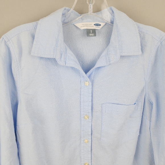 Old Navy The Classic Shirt -  Light Blue Button-Up Sz Small - Picture 2 of 9